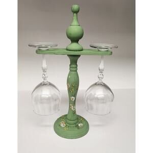 Vienna Crystal 24% Lead Crystal Water/Wine Glasses Set of 2/ W Vintage Stand